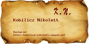 Kobilicz Nikolett névjegykártya