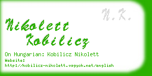 nikolett kobilicz business card